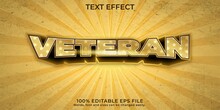 3d Veteran Gold Text Effect