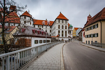 Wall Mural - Street and Town hall in Fussen