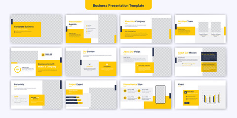 Wall Mural - Business powerpoint presentation templates