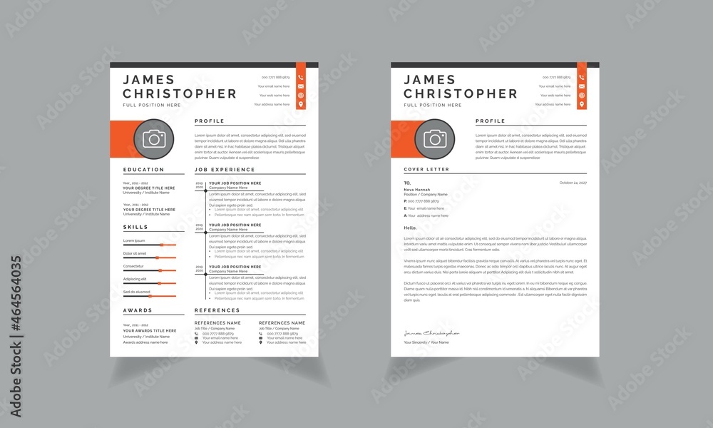 Resume Layout Cv Template Editable File Stock Vector Adobe Stock resume-layout-cv-template-editable-file-stock-vector-adobe-stock