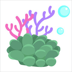 Wall Mural - Coral icons. Cartoon of coral vector icons for web design