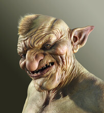 Creepy Old Goblin Portrait