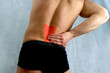 Back pain muscles column man black white