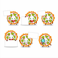 Sticker - Fruit tart cartoon character bring information board