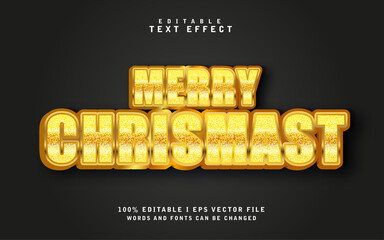 Canvas Print - Editable Merry Christmas Text Effect