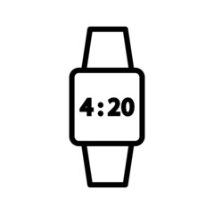 Sticker - Wrist watch icon in flat style. Hand clock vector illustration on white isolated background. Time bracelet business concept.