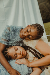 Wall Mural - sisters together in cornrows