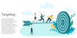 © NikAndr - Targeting, Finding goals and achieving results.Poster in business style.Vector illustration.