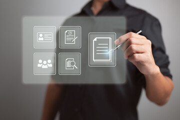 Leinwandbilder - Document Management Data System Business Internet Technology Concept.