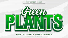 Green Plant Text Effect Editable Eps File