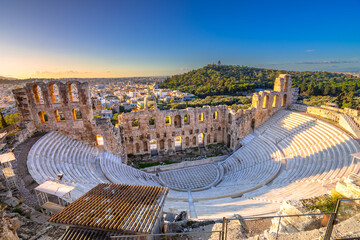 Wall Mural - The theater of Herodion Atticus under the ruins of Acropolis, Athens, Greece.