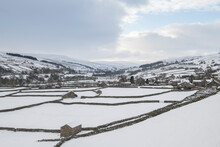 Landscape With Snow In North Yorkshire