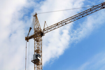 construction crane against sky