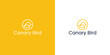 modern canary logo design inspiration in line art style