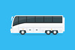 Travel bus vector flat illustration