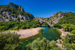 Pont d'Arc, a Natural Bridge Carved Out by the Ardeche River, South-Central France