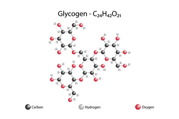 molecular formula of glycogen. glycogen is a natural organic compound from the polysaccharides group