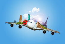 Travel Concept Of Big Jet Airplane Carry Memories