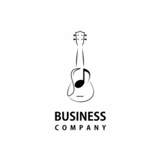 logo for music industry, ukulele logo template