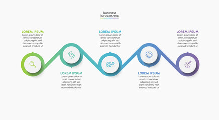 Business data visualization. timeline infographic icons designed for abstract background template milestone element modern diagram process technology digital marketing data presentation chart Vector