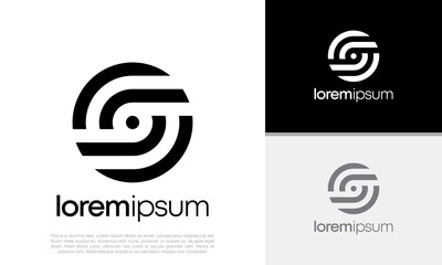 Wall Mural - innovative high tech logo template. initials s logo design. initial letter logo.