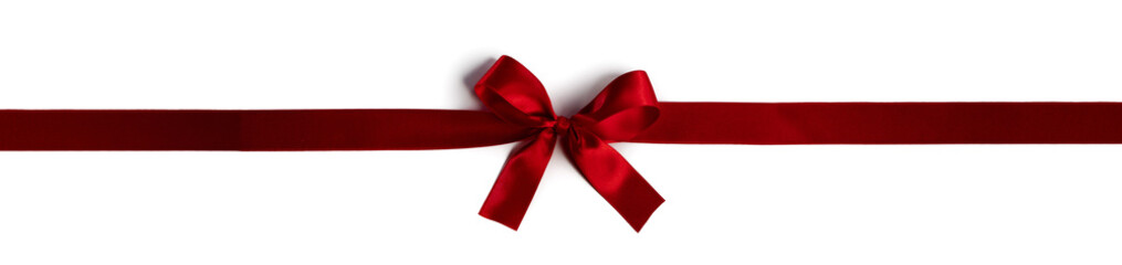 Poster - Red bow on white background