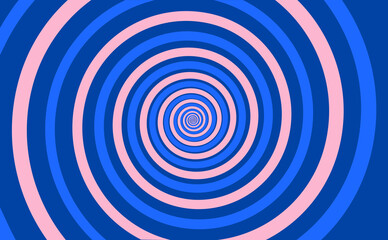 Canvas Print - Colorful spiral background. Hypnotic, dynamic vortex. Vector illustration