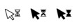 retro mouse cursor, loading icon vector
