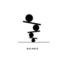 Balance symbol. Harmony sign. Logo stability