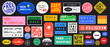 © t1m0n344 - Set of Sale Stickers Retro Design. Cool Trendy Discount labels. Vector Special Offer Badges.