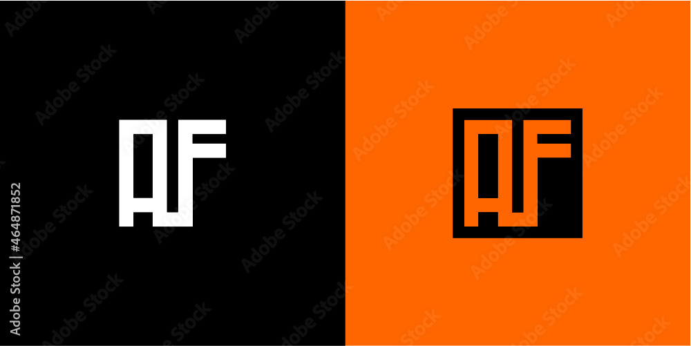 AF Letter Initial Logo Design Template Vector Illustration Stock Vector ...