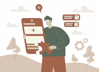 User interface design concept illustration vector