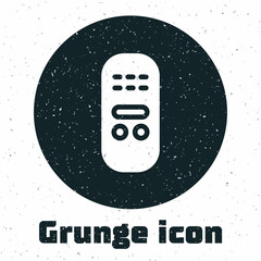 Poster - Grunge Remote control icon isolated on white background. Monochrome vintage drawing. Vector