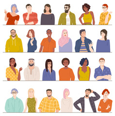 Canvas Print - avatar of diverse business team