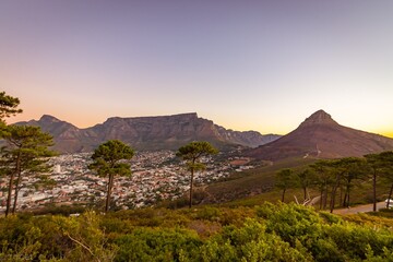 Wall Mural - sunset in the mountains