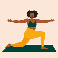 Sticker - Illustration of woman wearing sportswear doing yoga pose