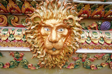 Wall Mural - lion statue