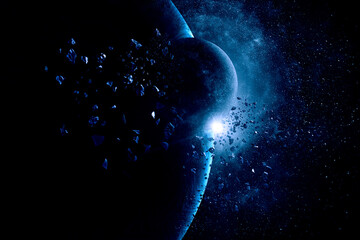 Poster - Image of outer space. . Mixed media