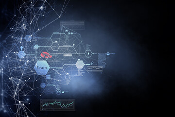 Aufkleber - Social Web Network Concept . Mixed media