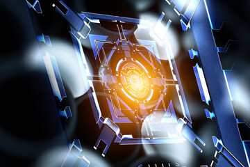 Poster - Innovative technologies image . Mixed media