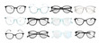 © Pixel-Shot - Collection of stylish eyeglasses on white background