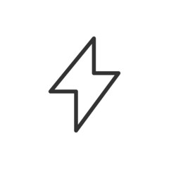 Sticker - Outline design of thunder icon.