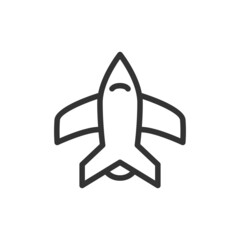 Canvas Print - Plane minimal line icon.