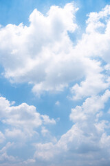 Wall Mural - panoramic view of clear blue sky and clouds, clouds with background.