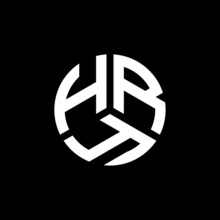 HRY Letter Logo Design On Black Background. HRY Creative Initials Letter Logo Concept. HRY Letter Design. 
