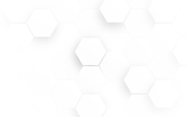 Wall Mural - hexagon concept design abstract technology background vector eps, abstract white hexagon concept bac