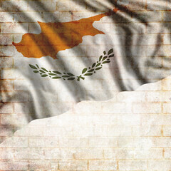 Wall Mural - Vintage Cyprus national flag