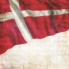 Wall Mural - Vintage Denmark national flag