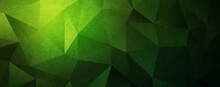 Green Abstract Geometric Triangle Background With Rough Texture