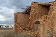 Typical rural house of the island of Mallorca, made of stone and in a state of abandonment. Image of the abandonment of the rural world